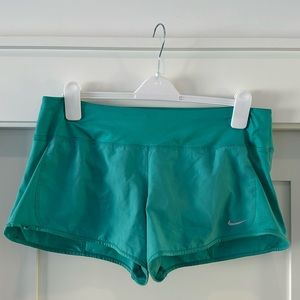 Women’s Teal Nike Dri-Fit Lined Shorts - L